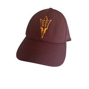 ASU Maroon One-Fit Adjustable Baseball Cap With Embroidered Logo